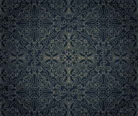 Eastern style floral pattern decor vector 05