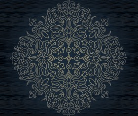 Eastern style floral pattern decor vector 06