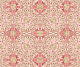Ethnic styles floral cricles pattern seamless vector 01