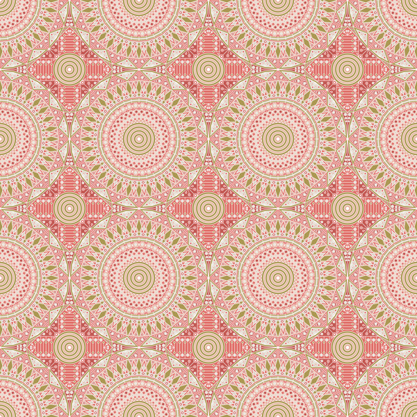 Ethnic styles floral cricles pattern seamless vector 01