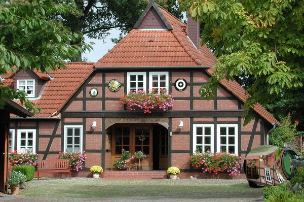 European farm houses Stock Photo