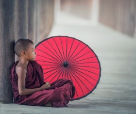 Faith Boy Buddhism Stock Photo