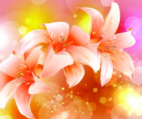 Fancy Colorful Flowers Background vector