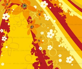 Fashion floral with abstract background vector 01
