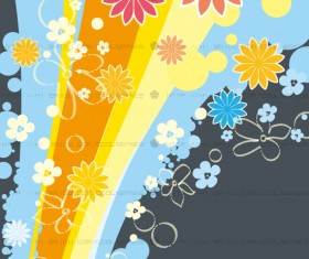 Fashion floral with abstract background vector 06