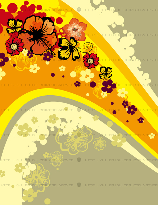 Fashion floral with abstract background vector 07