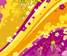 Fashion floral with abstract background vector 08