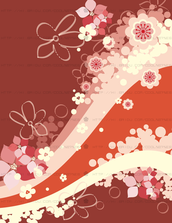 Fashion floral with abstract background vector 10
