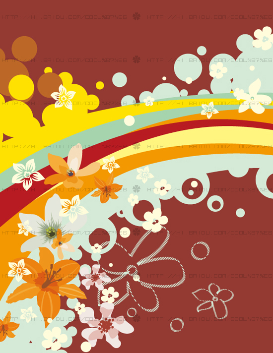 Fashion floral with abstract background vector 11