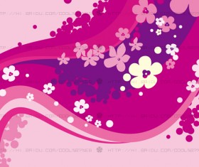 Fashion floral with abstract background vector 14