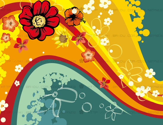 Fashion floral with abstract background vector 15