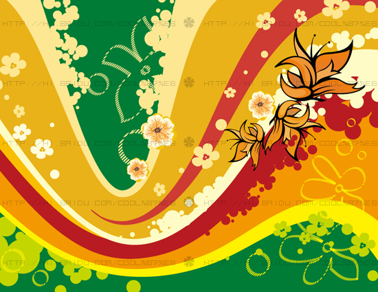 Fashion floral with abstract background vector 17