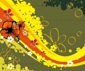 Fashion floral with abstract background vector 20