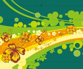Fashion floral with abstract background vector 21
