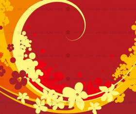 Fashion floral with abstract background vector 23