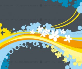 Fashion floral with abstract background vector 25