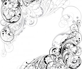 Floral design ornaments vector material