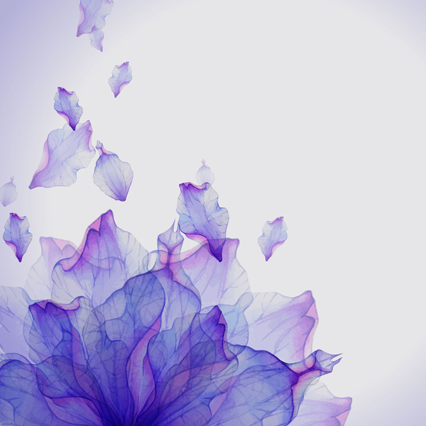 Flying purple petals HD picture