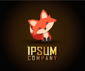 Fox logo company vector design 02
