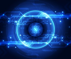 Futuristic tech background template vector 01