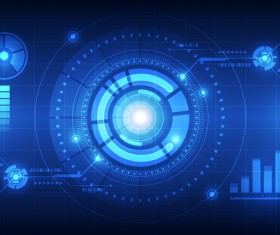 Futuristic tech background template vector 02