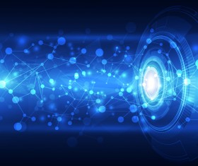 Futuristic tech background template vector 06
