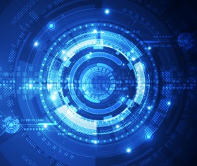 Futuristic tech background template vector 08