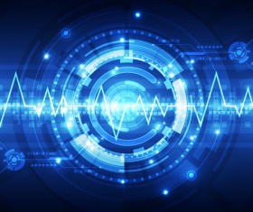 Futuristic tech background template vector 09