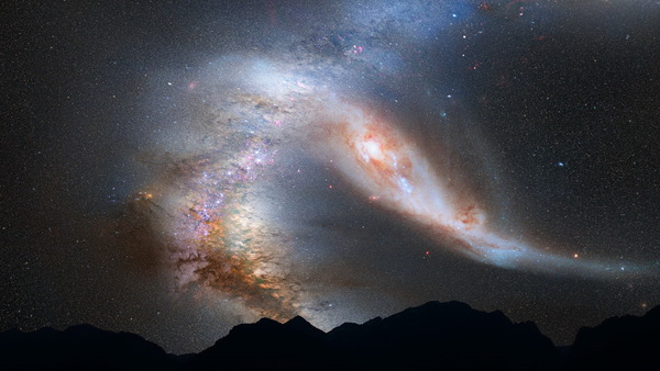 Galaxy Andromeda Galaxy Stock Photo