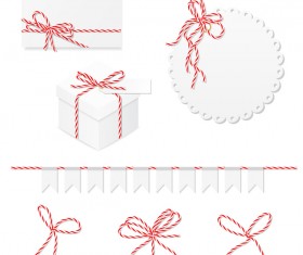 Gift box with card and border vector 01