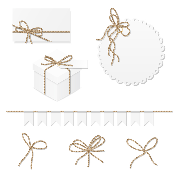 Gift box with card and border vector 02