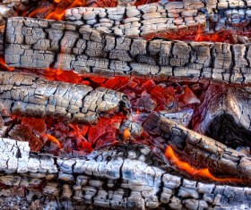 Glowing hot charcoal Stock Photo 01