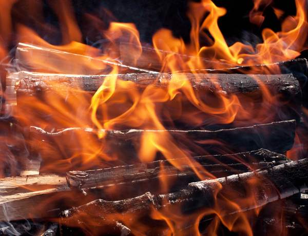 Glowing hot charcoal Stock Photo 04