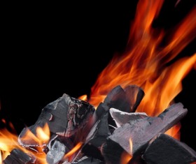 Glowing hot charcoal Stock Photo 06