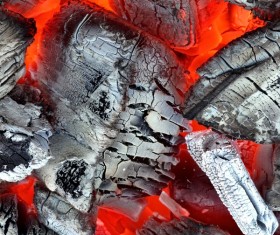 Glowing hot charcoal Stock Photo 09