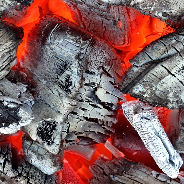 Glowing hot charcoal Stock Photo 09