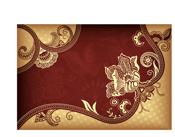 Golden decorative luxury background vectors