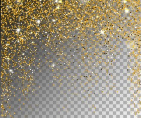Golden light dot effect illustration vector 01
