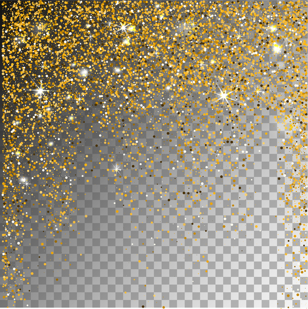 Golden light dot effect illustration vector 01
