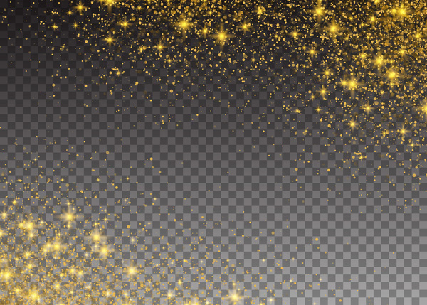 Golden light dot effect illustration vector 06