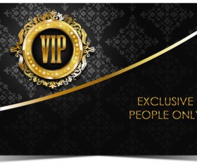 Golden luxury VIP background vector material 02