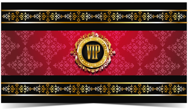Golden luxury VIP background vector material 04