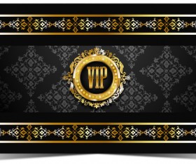Golden luxury VIP background vector material 05