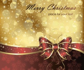 Golden with red luxury chcristmas cards vector 02