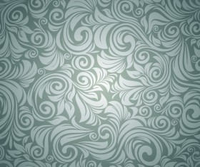 Gray floral seamless pattern vectors