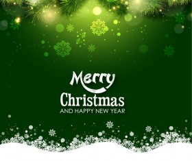 Green christmas background design vector 02