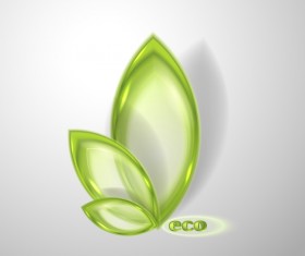 Green glass textured eco background vectors 01