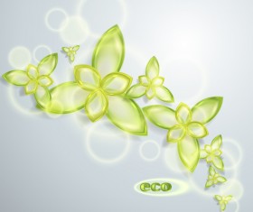 Green glass textured eco background vectors 02