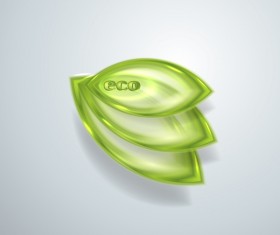 Green glass textured eco background vectors 03