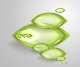 Green glass textured eco background vectors 04